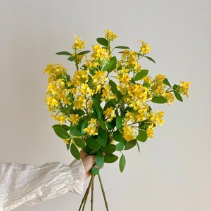 Flores Artificiales de Osmanthus, Ramo Mixto de Seda, Decoración Floral Hecha a Mano para el Hogar - Product Image 4