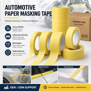 Cinta de <span class=keywords><strong>Papel</strong></span> <span class=keywords><strong>para</strong></span> Enmascarar en Varios Tamaños, Color Amarillo, <span class=keywords><strong>para</strong></span> Pintar Automóviles, Recortes, Trabajos de Carrocería, 10 mm, 38 mm - Product Image 5