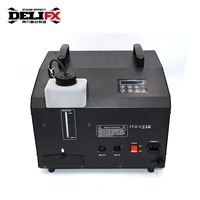 최고 3in1 18 개 1500W RGB LED 출력 8 채널 DMX 및 원격 제어 두 바퀴 안개 거품 송풍기 허리케인 버블 헤이즈 기계
