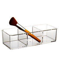 Boîte de rangement empilable pour bijoux et maquillage, design classique ultra-transparent, pour bureau, fabriquée en Chine.