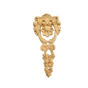 Abbellimenti da <span class=keywords><strong>parete</strong></span> <span class=keywords><strong>per</strong></span> la casa <span class=keywords><strong>Applique</strong></span> intagliata in legno non verniciato - Product Image 2