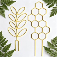 Support de plante grimpante créatif en plastique, motif nid d'abeille et feuille, treillis et cadre de support durable pour plantes en pot de jardin extérieur