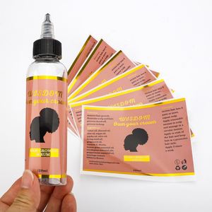 Rectangle Sticker Custom logo Size <b>Printing</b> Packaging Label Gold Foil Adhesive Waterproof Skincare Cosmetics Label for Bottle - Product Image 3