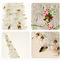 Sapin de Noël artificiel floqué neigeux de luxe de 150 cm, branches réalistes, décorations de Noël d'intérieur