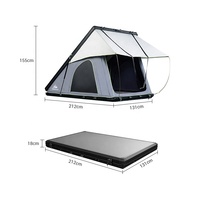 Tente de toit de haute qualité pour voiture, coque rigide en aluminium, 2 personnes, imperméable, ouverture automatique rapide, échelle télescopique, trois saisons