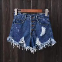 Shorts en jean droits respirants et à coupe régulière, best-sellers - Shorts en jean sportifs et tendance pour l'été