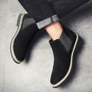 <span class=keywords><strong>Stivali</strong></span> alla Caviglia in Pelle Scamosciata da <span class=keywords><strong>Uomo</strong></span>, Stile Casual Formale di Lusso, Scarpe Eleganti Antiscivolo per Ufficio e Matrimonio, Classiche - Product Image 6