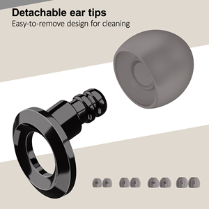 Bouchons <span class=keywords><strong>d</strong></span>'oreilles en silicone personnalisés avec logo, réduction du bruit de 23 dB, pour le voyage, le cyclisme, le camping, réutilisables, prêts à être expédiés - Product Image 5