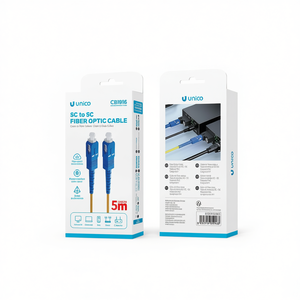 Cable de Fibra Óptica Unico SC a SC de 5m, Transmisión de Datos de Alta Velocidad - Product Image 2