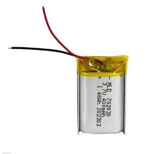 Competitive Price 702030 Renewable Energy Li-Ion Polymer Cell Lithium 3.7v 400mAh Battery