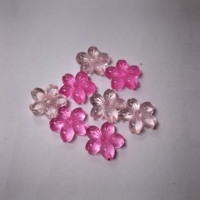 Cabochons plats en résine de fleurs de cerisier roses de 19 mm pour la fabrication de bijoux, l'artisanat DIY, le slime, les accessoires kawaii