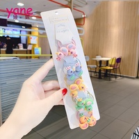 10 Stück Haarschmuck-Verpackungskarten für Kinder mit Treibsand und Tier-Gummibändern, Elastische Haarbänder
