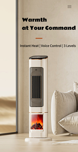 Calentador Eléctrico de Torre Metálico de 2000W, Protección Contra Sobrecalentamiento, Portátil, Cerámica PTC, Temporizador de 12 Horas, Control Táctil, <span class=keywords><strong>Llama</strong></span> <span class=keywords><strong>3D</strong></span> - Product Image 6