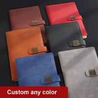 Carnet de notes en cuir PU personnalisé en gros A5 avec 100 feuilles à points, lignes et logo en relief sur la couverture rigide