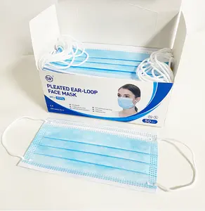 SJ 3 Lớp Dùng Một Lần En14683 Loại Iir Facemask CE Cấp Giấy Chứng Nhận Bảo Vệ Earloop Mặt Nạ