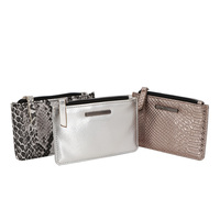 Vente chaude petite Mini taille sac en cuir PU serpent lézard motif peau Simple porte-carte pochette à fermeture éclair pour pièces clés OEM