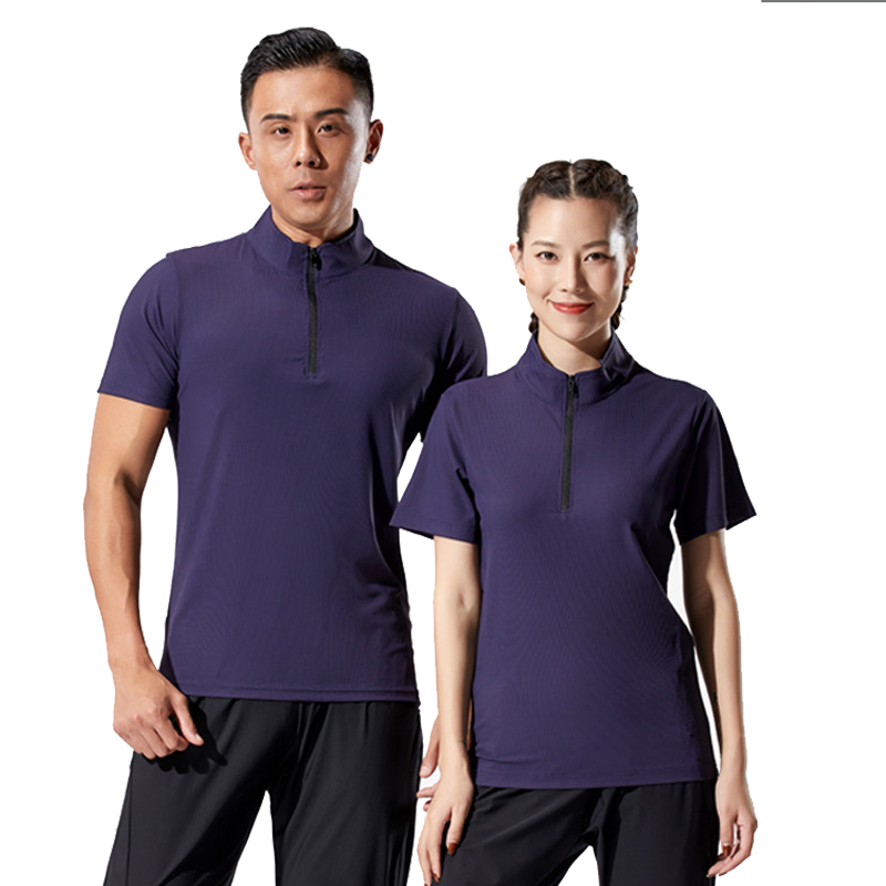 Summer Workout Short Sleeve Gym Tops Quick Dry Half Zipper Fitness Yoga Shirt Yoga Tops Active Wearing Jogging Wear
