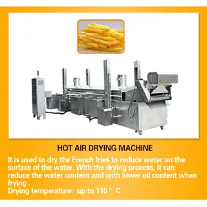 Línea de producción de patatas fritas, alta calidad, totalmente automatizada, baja escala, equipo comercial