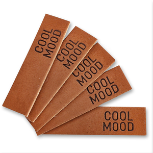 Manufacturer Hot Sale Debossed Leather Logo Name <strong>Label</strong> Iron on Sew on Custom Leather Patch for Caps Hats <strong>Jeans</strong> - Product Image 3