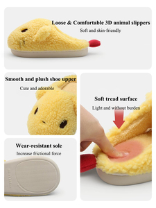 XIXITIAO 2026 Pantuflas <span class=keywords><strong>de</strong></span> Peluche con Diseño <span class=keywords><strong>de</strong></span> <span class=keywords><strong>Pollito</strong></span> Amarillo, Pantuflas Cálidas <span class=keywords><strong>de</strong></span> Invierno para Parejas, Pantuflas <span class=keywords><strong>de</strong></span> Casa Peludas Unisex con Suela Suave, Zapatos <span class=keywords><strong>de</strong></span> Interior <span class=keywords><strong>de</strong></span> Algodón - Product Image 6