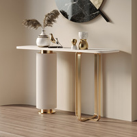 Console d'entrée moderne et minimaliste de luxe léger, table d'appoint murale élégante et meuble de rangement pour la décoration intérieure