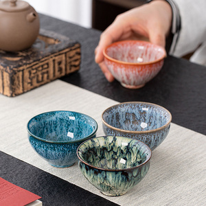 Set da tè individuale di lusso con tazza singola di Kung Fu al forno multicolore con capacità di 100ml tazza da tè tazza da tè - Product Image 5