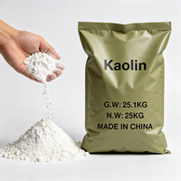 Poudre d'argile kaolinique 325-1250 Mesh, blanche calcinée, 42,8% Al2O3, lavée à l'eau, pour émail céramique
