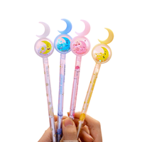Stylos créatifs brillants en gros, stylos gel en plastique 0,5 mm bleus, pour étudiants, motif cœur, paillettes liquides, outil d'écriture pour examen et signature