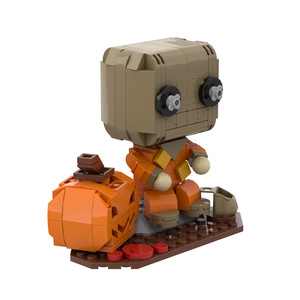 Bloques de Construcción de Personajes de Yute para Halloween, Adorno de Ladrillos para Ensamblar DIY con Calabaza y Cubo de Dulces, Decoración de Escritorio - Product Image 2