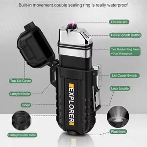 Encendedor de Arco Doble Multifuncional para Exteriores, Iluminación para Camping, Carga Tipo-C, Encendedor Electrónico para Cigarrillos, Resistente al Agua IP55 - Product Image 6