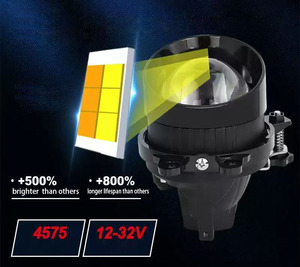 Proyector de 3,0 pulgadas, luz antiniebla, lente LED, haz Alto y Bajo, <span class=keywords><strong>colores</strong></span> triples, lámpara antiniebla, lente de proyector Bi LED para Toyota Honda Lada - Product Image 4