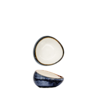Tazón inclinado Moon Blue de 9 cm y 8 cl, plato de cerámica para servir condimentos