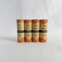 100% biodégradable personnalisé déodorant conteneur naturel Kraft carton papier Tube pousser baume à lèvres Tube prix usine emballage
