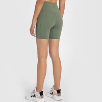 Femmes respirant nouveau côté téléphone poches Active cyclisme Shorts taille haute quatre voies Stretch course Biker Shorts