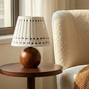 Table Lamp With Ceramic Base E27 Led Light Source Switch Control For Bedroom Study Desk <b>Nightlight</b> Warm Lighting - Product Image 2