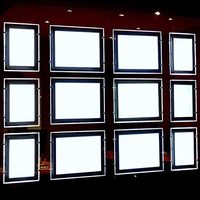 Boîte à lumière LED ultra-fine en cristal, ultra-lumineuse, portable, en acrylique, pour publicité de restaurant, cadre pour affiche A4