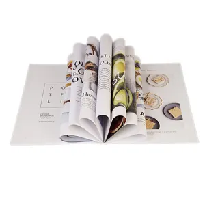 Usine professionnelle En Gros Pas Cher Conception Personnalisée Pleine Couleur Papier Brochure Brochures Catalogue Magazine Impression