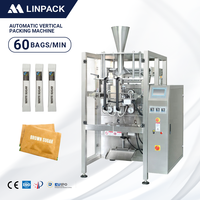 Machine d'emballage verticale VFFS pour sachets de sucre et de sel en granulés, à scellage latéral et remplissage en bâtonnets