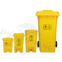 Poubelle extérieure en plastique HDPE de 120L/240L/360L/660L avec roues, écologique et autoportante