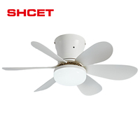 Ventilateur de plafond LED intelligent à intensité variable, ampoule E27, 3 couleurs, ventilateur de plafond avec lumière et télécommande, ventilateur LED de 52 cm