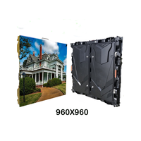 Écran LED de location pour événements et concerts, armoire carrée extérieure 960x960mm, affichage TV LED couleur P4 4K HD