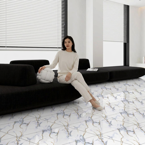 Carreaux de porcelaine effet marbre Vistaar Glamour Crema 600x600mm, revêtement de sol intérieur classique - Product Image 2