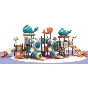 Tobogán de combinación de plástico para exteriores para niños de estilo marino para Parque de playa para diversión y aventura al aire libre - Product Image 1