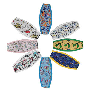Diseño personalizado impresión por sublimación cubierta de correa de máscara de buceo correas de máscara de neopreno suave - Product Image 1