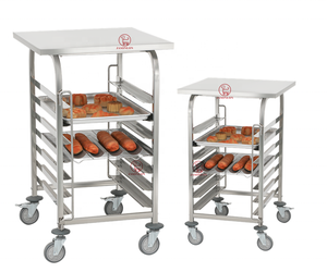 Bandeja de panadería de doble línea comercial de 15/16 capas, carrito de acero inoxidable, estante de refrigeración para hornear para suministros de restaurante de Hotel - Product Image 2