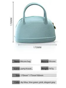 Bolsa de silicone feminina, bolsa de geléia de silicone 2021, feminina, de mão, de gelatina