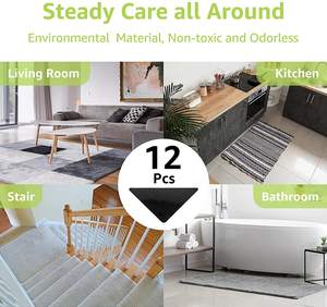 4/8/12PCS Grand <span class=keywords><strong>tapis</strong></span> antidérapant lavable pour le plancher <span class=keywords><strong>de</strong></span> bois dur Ruban adhésif double face pour <span class=keywords><strong>tapis</strong></span> <span class=keywords><strong>de</strong></span> sol adhésif - Product Image 6