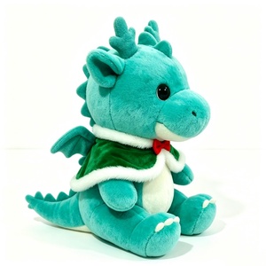 Peluche de dragon de Noël personnalisée, peluche de dragon sur le thème des fêtes, peluche de dragon douce pour les moments de sommeil - Product Image 2