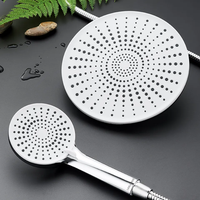 Ensemble de douche thermostatique moderne en acier inoxydable brossé, avec barre coulissante à poignée unique, jet de pluie doux, mural, pour hôtel et villa