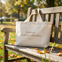 Sac en toile minimaliste avec logo personnalisé imprimé, léger, grande capacité, pour cadeaux d'entreprise, souvenirs et événements promotionnels